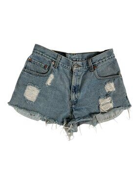 Vintage Levi's 560 Daisy Duke Cut Off Denim Shorts Women's Size 28